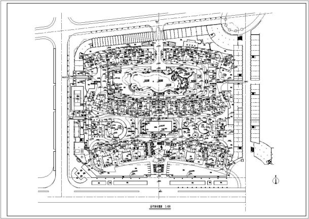 多层住宅小区规划总图建筑图-图一