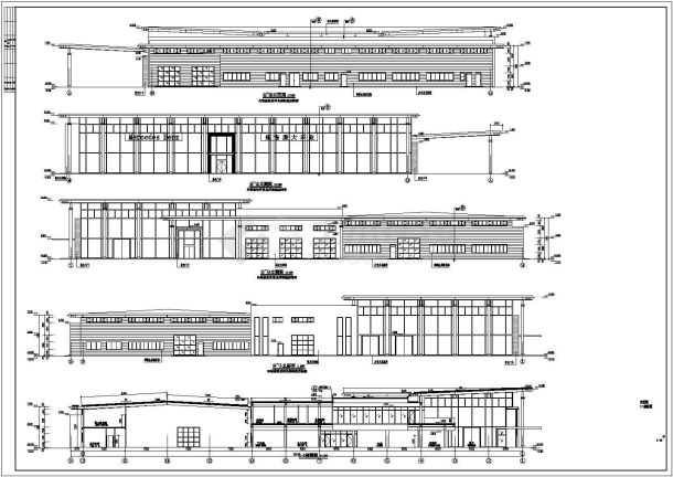 某地局部两层钢结构汽车4S店建筑设计施工图纸-图一