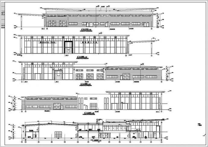 某地局部两层钢结构汽车4S店建筑设计施工图纸_图1