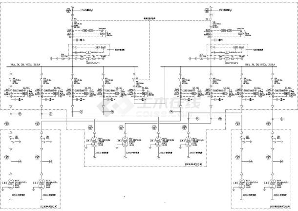 某大厦10kV系统CAD设计图-图一