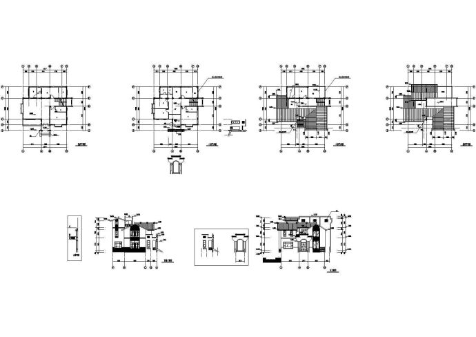 两层中式民族江南风格别墅设计cad图_图1