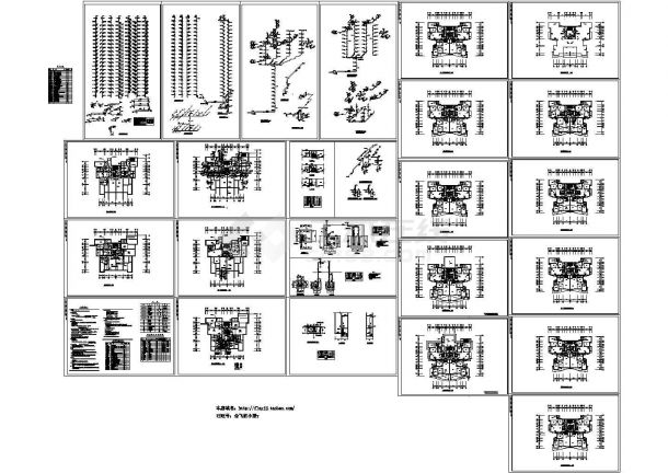 某 -2+20层蝶形住宅楼给排水设计cad施工图（含设计说明，含消防设计）-图一