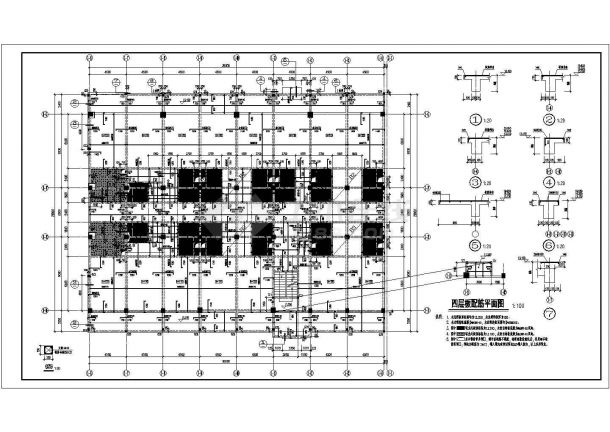 某地6层框架结构酒店全套结构施工图-图一