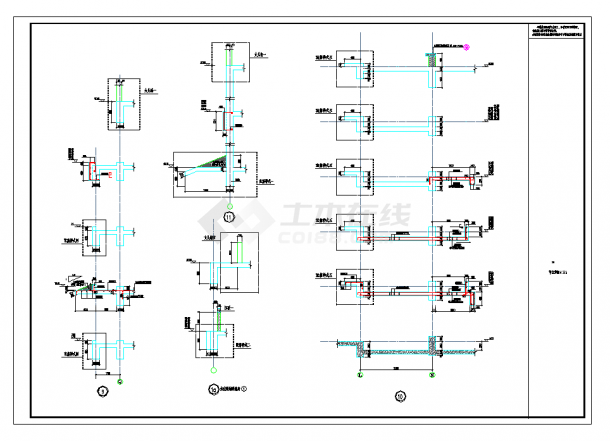 江苏33层纯剪力墙住宅墙身剖面节点构造详图CAD图纸-图一