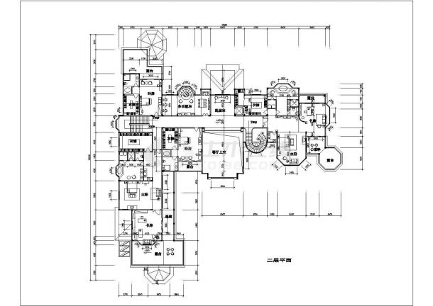 某地豪宅别墅设计方案图（共7张）-图二