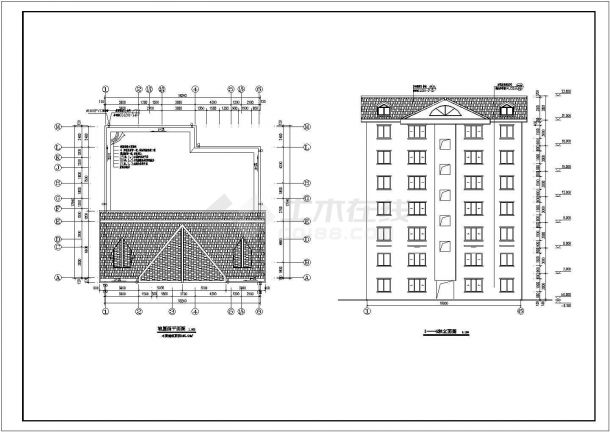 某地7层砖混结构住宅楼建筑设计方案图-图一