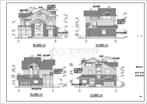 中西独院别墅建筑施工图（共30张）-图二