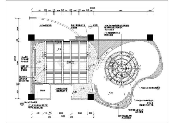  Decoration design drawing of a large presidential suite (5 pieces in total) - Figure 1