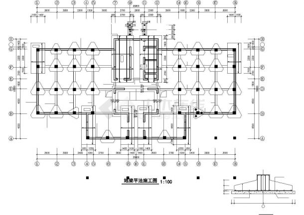 某地大型高层框架剪力墙商品房建筑设计图（含设计说明）-图二