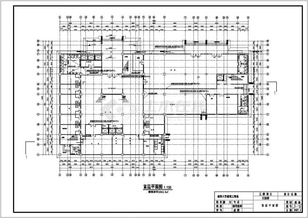 酒店建筑施工图CAD（标注详细）-图一