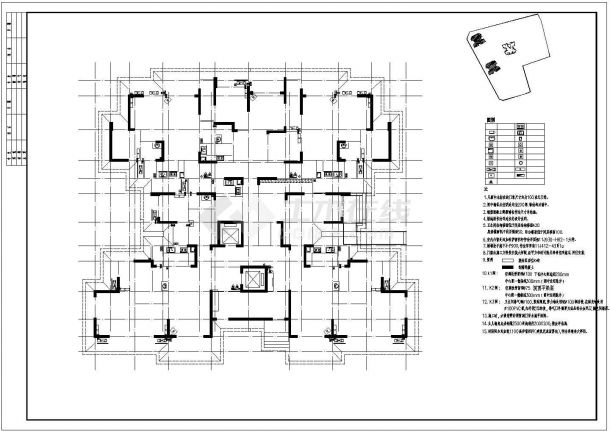 某地简单相信的高层办公楼建筑施工图（全套）-图一