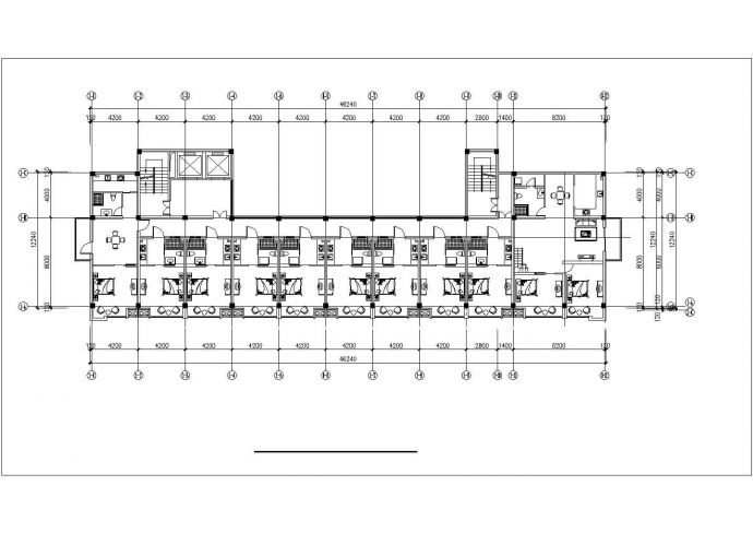 某地大型高层酒店办公楼建筑设计图（共13张）_图1