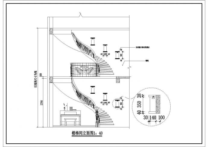 比较齐全的一套别墅装修设计CAD图纸_图1