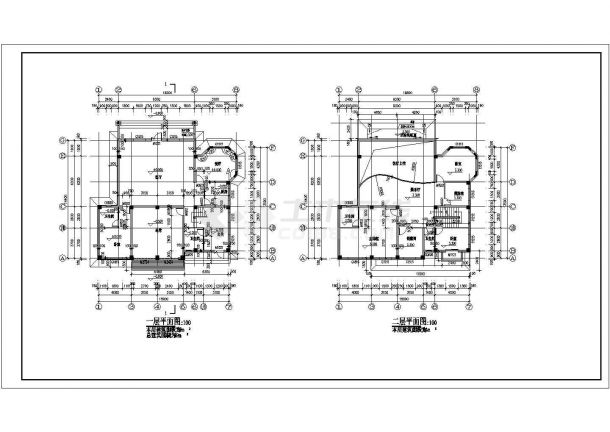 西部地区三层框架结构别墅建筑设计方案图-图二