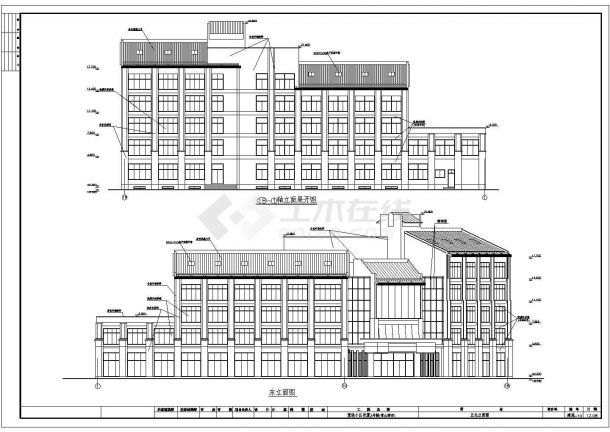 某地区五层框架结构酒店建筑设计施工图-图二