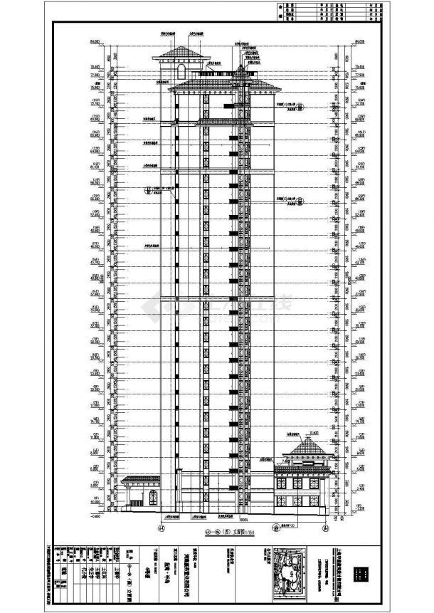河南某小区26层剪力墙结构住宅楼建筑设计施工图-图二