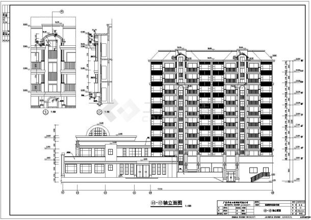 某小区11层商住楼建筑设计施工图-图一