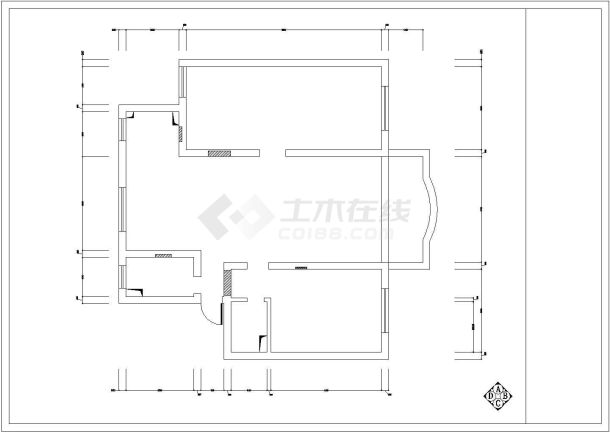 简单小型的别墅装修设计施工CAD图纸-图一