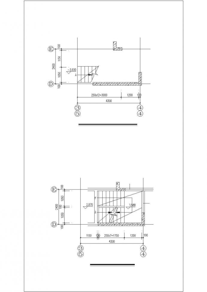 某别墅楼梯节点构造设计施工CAD图纸_图1