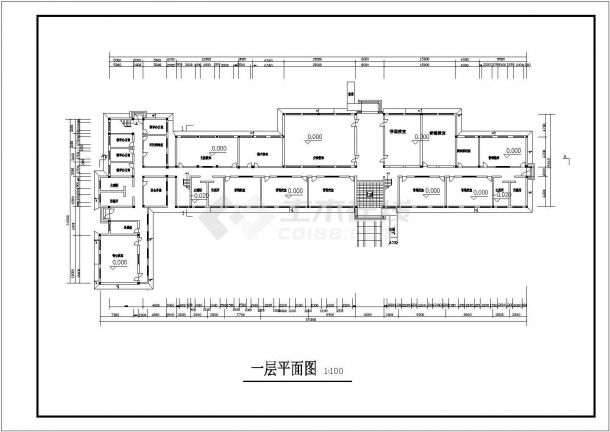 某小学四层砖混结构综合教学楼建筑设计方案图-图二
