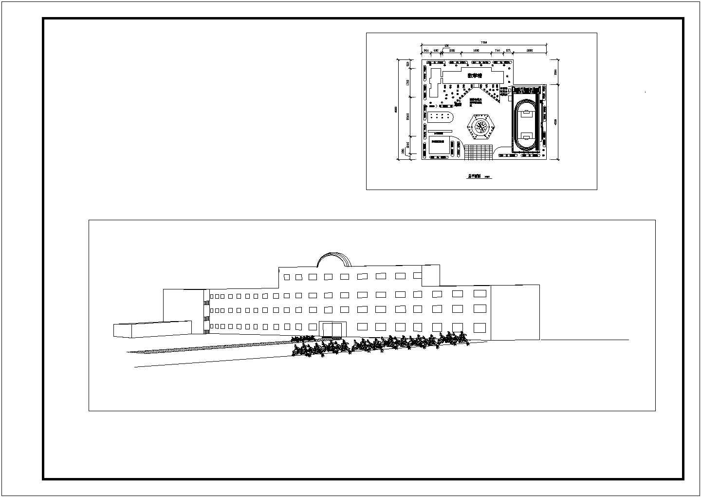 某小学四层砖混结构综合教学楼建筑设计方案图