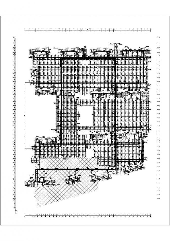 某32层住宅楼大地下室给排水消防平面图系统图_图1