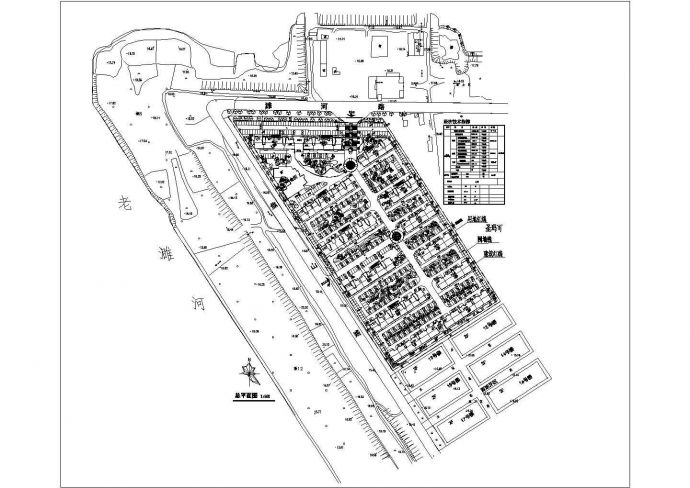 南方某住宅小区总平面初步规划方案图_图1