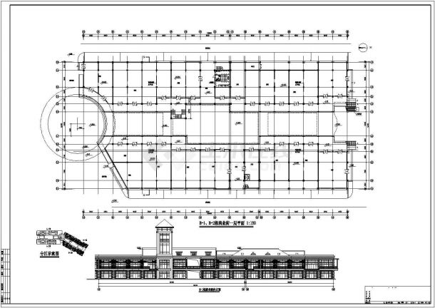 某地大型精致商业街建筑施工设计图纸-图二