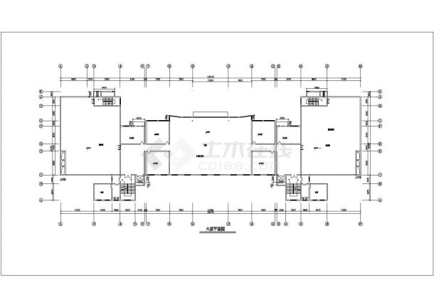某地简单实用的办公楼建筑cad设计图（共6张）-图二