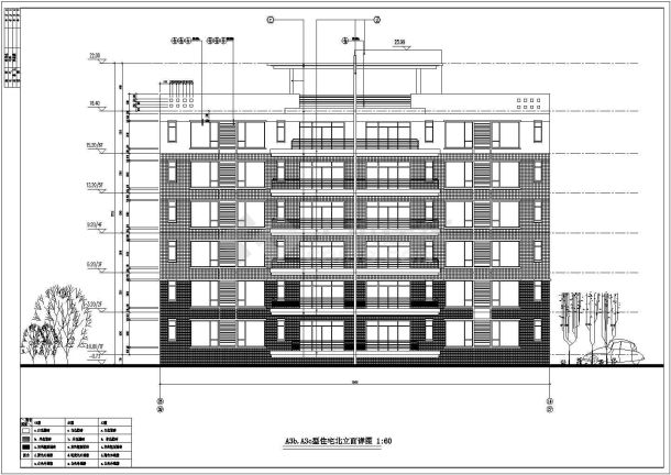 某六层剪力墙结构住宅楼建筑设计方案图-图一