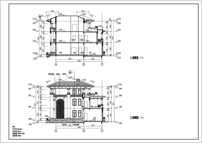 南方某地三层别墅楼建筑设计方案图_图1