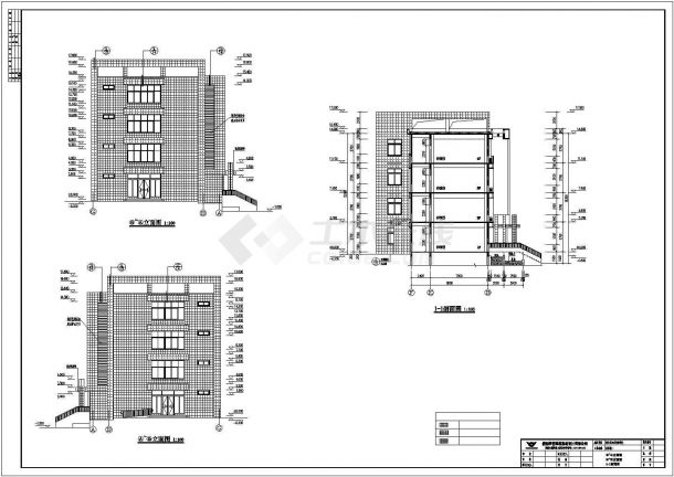 某小学四层框架结构教学楼建筑设计施工图-图二