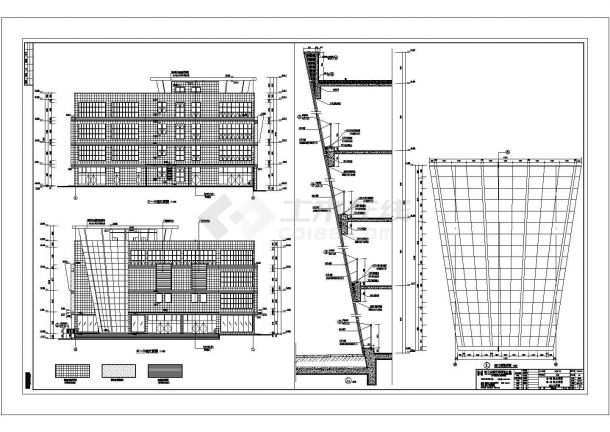 某地区4层框架结构商场建筑方案图-图二