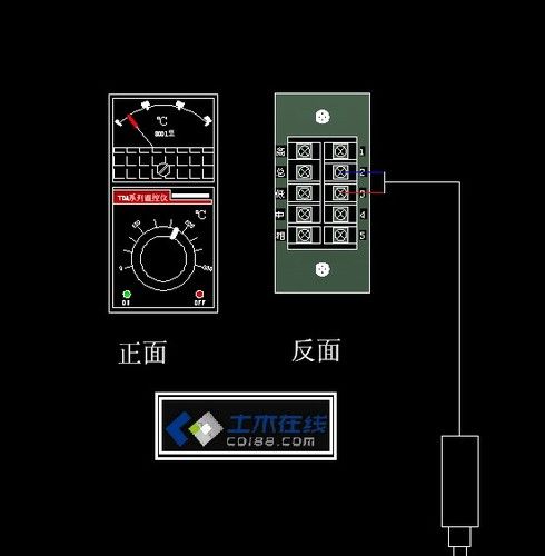 TDA-8001温控器CAD外观图-图一