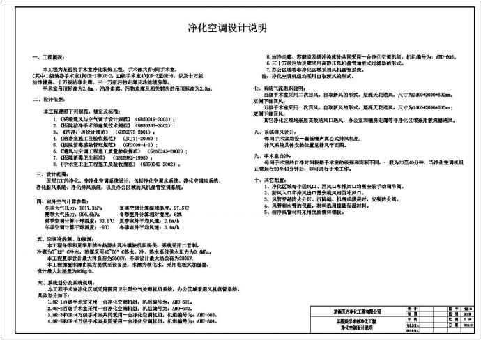  某医院洁净手术室洁净空调安装全套图纸_图1