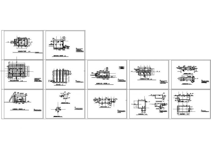 某600立方米每天屠宰鹅废水处理工程设计cad施工图（12张图）_图1