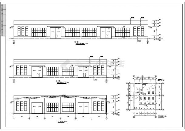 芜湖某工厂单层钢结构厂房建筑及结构设计施工图-图一