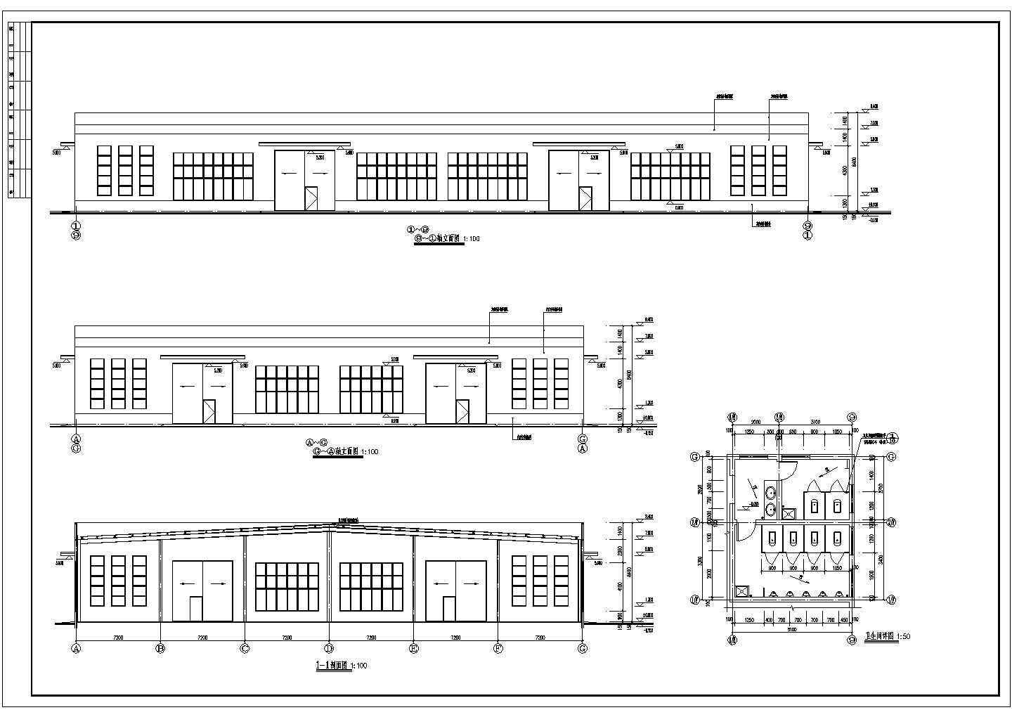 芜湖某工厂单层钢结构厂房建筑及结构设计施工图