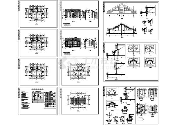 住宅建筑设计CAD施工图-图一