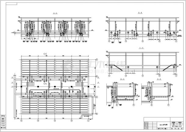 某石化企业中水回用工程BAF工艺设计cad施工图（标注详细）-图一