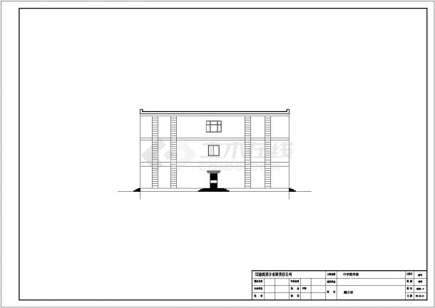 某三层砖混结构教学楼建筑毕业设计CAD图纸-图一