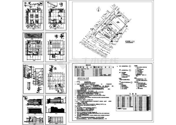 长48米 宽47.4米 -1+3层7586平米服装公司餐厅综合楼建筑施工图-图一
