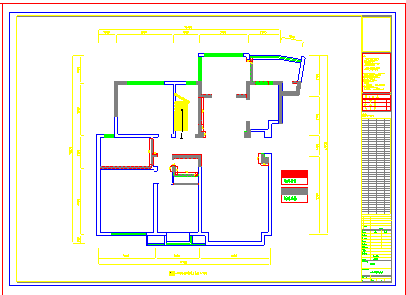 三居室住宅CAD平面图-图二