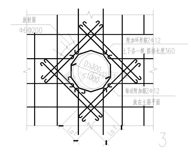 某城市框架结构常用节点构造结构布置CAD参考详图-图一