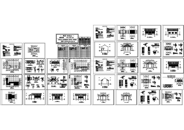 某地古建筑设计CAD施工图(含设计说明）-图一