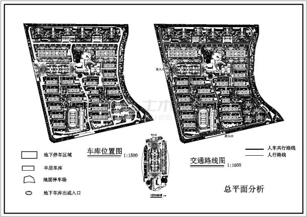 某地大型居住小区地形规划图（共3张）-图二