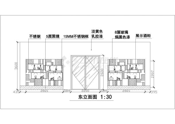 某地小型葡萄酒店建筑设计图（共8张）-图一