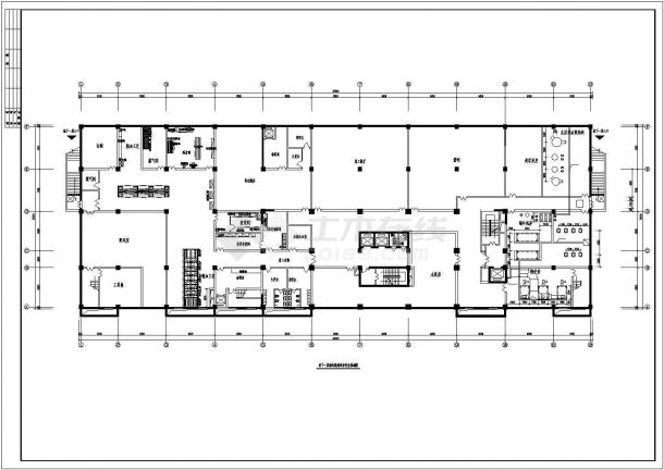 某地大型19层综合性酒店办公楼建筑设计图（标注详细）-图二