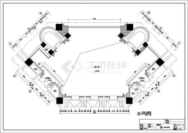 比较详细的某地酒店大堂建筑设计图（共20张）-图二