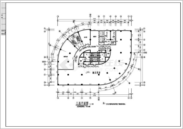 某地区地下一层地上十二层框架结构酒店大厦建筑设计方案-图二